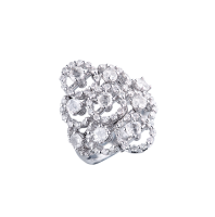 Кольцо Damiani Diamond Cluster Clover White Gold