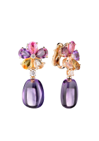 Серьги Bvlgari Diamond Sapphire Amethyst Flower Earrings