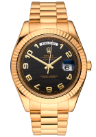 Rolex Day-Date II 41mm Yellow Gold Wave Arabic Dial 218238