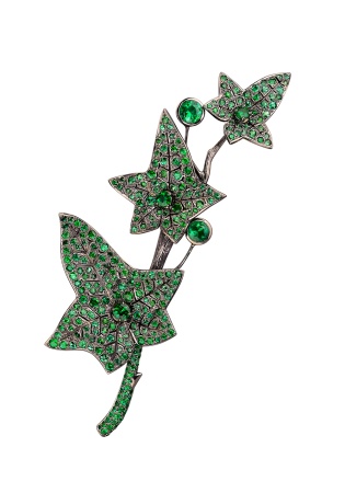 Брошь Boucheron Lierre De Paris Emerald Hair Clip Brooch