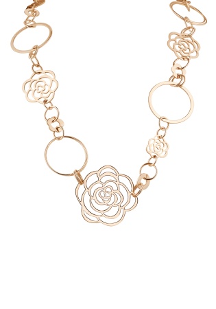 Колье Chanel Camelia Ajoure Large Flower Necklace J2920