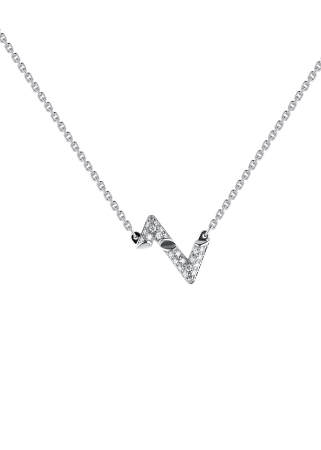 Колье Louis Vuitton Volt Upside Down Pendant, White Gold And Diamonds Q93867