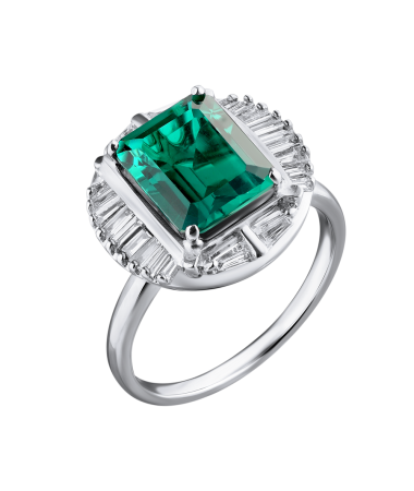Кольцо No name 2,70 ct Green Emerald & 0.75 ct Diamonds