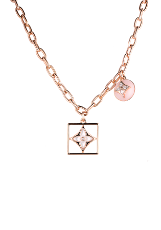 Колье Louis Vuitton B Blossom Monogram Flower Pink Opal & Mother-of-pearl Q94465