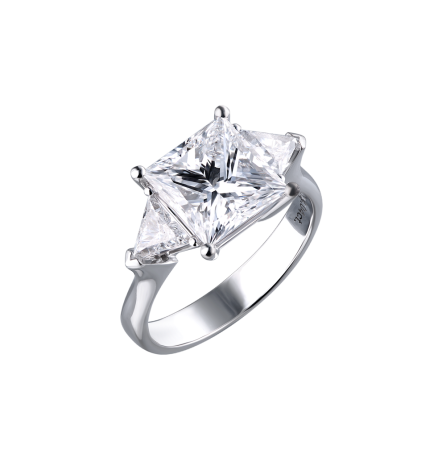 Кольцо GIA 3,04 ct F/VVS2 Princess Cut diamond